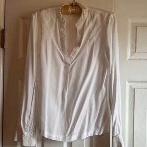 Cloth & Stone White Casual Button Down Shirt